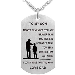 Father Son Dog Tags Stainless Steel Engraved New